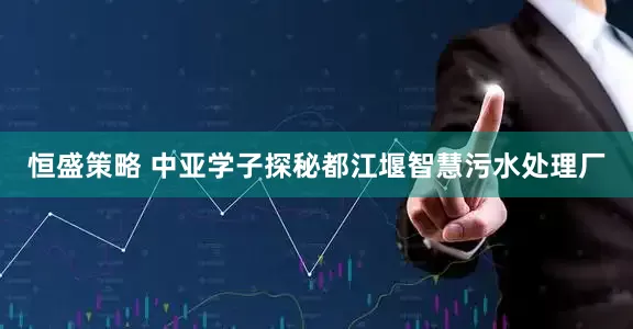 恒盛策略 中亚学子探秘都江堰智慧污水处理厂